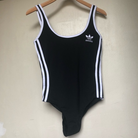Adidas adicolor white/black 3 stripes bodysuit NWT - Picture 4 of 8